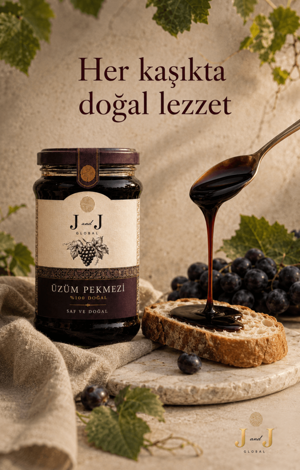 Ev Yapımı Üzüm Pekmezi - 470 ve 800 gr Cam Kavanoz