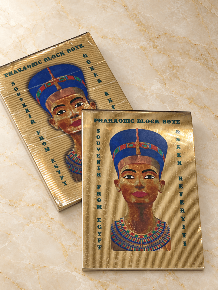 Nefertiti Motifli Çizgisiz Bloknot