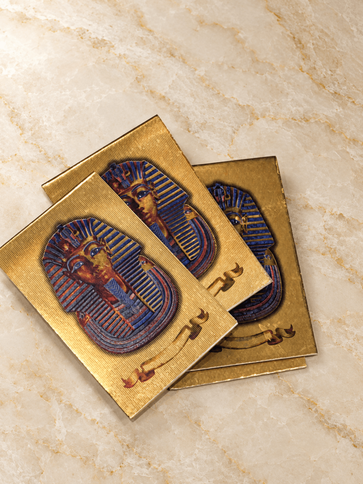 Tutankhamun Motifli Çizgisiz Küçük Not Nefteri