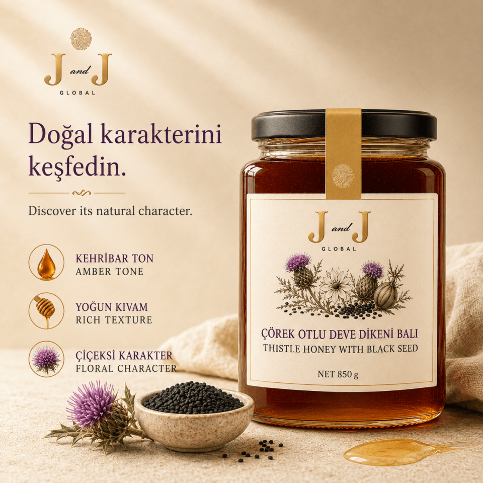 Şifalı ve Katkısız Doğal Devedikeni Balı - Cam Kavanoz 570 gr - 870 gr