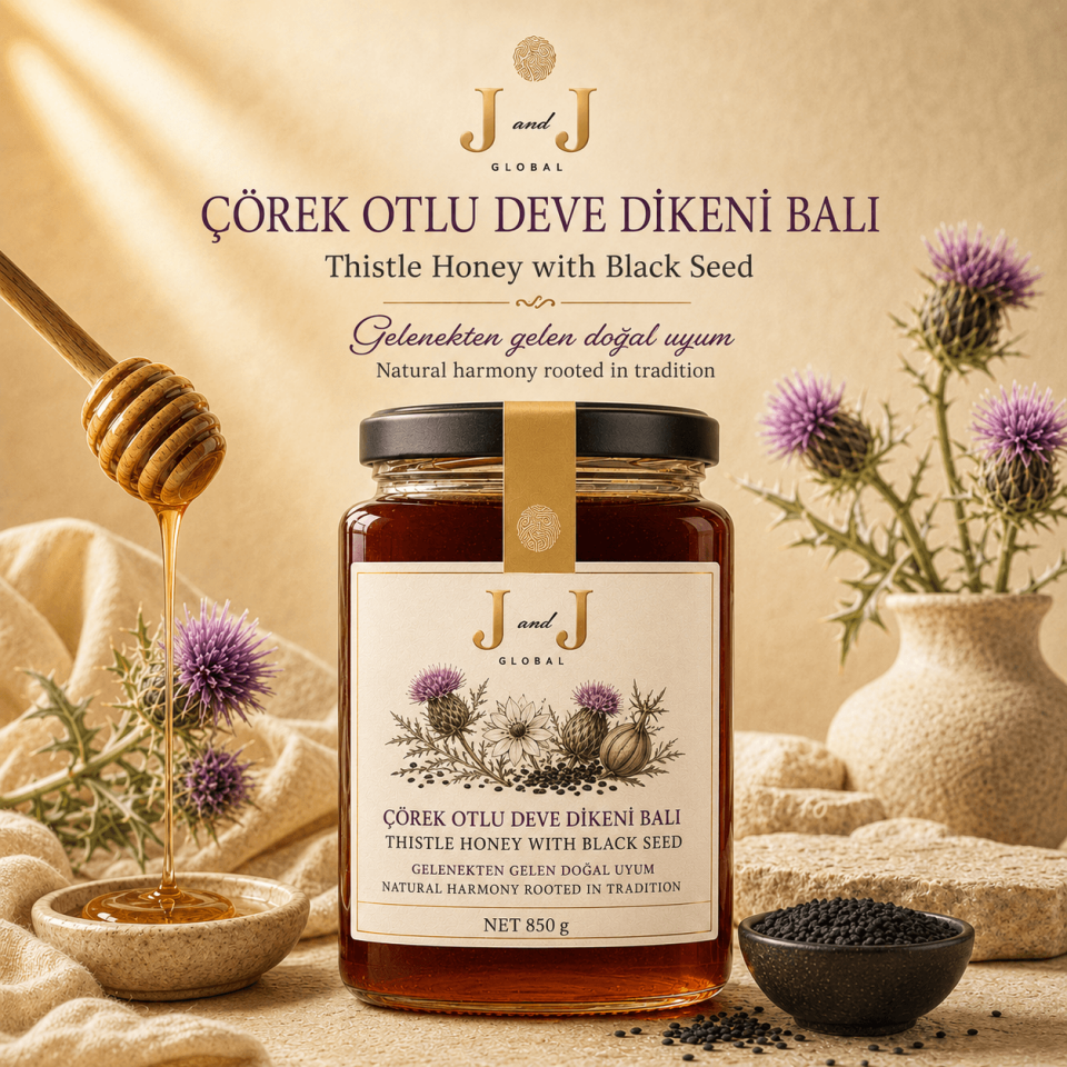 Şifalı ve Katkısız Doğal Devedikeni Balı - Cam Kavanoz 570 gr - 870 gr